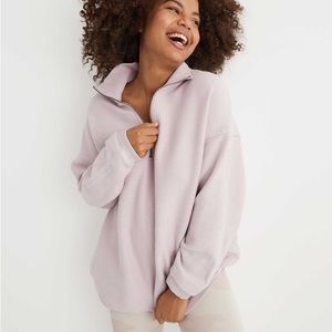 Aerie corded oversized quarter zip